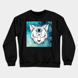 The third eye of the cat Crewneck Sweatshirt